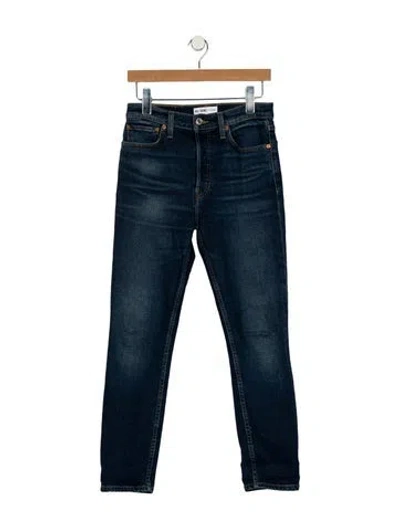 Pre-owned Re/done High-rise Skinny Leg Jeans In Blue