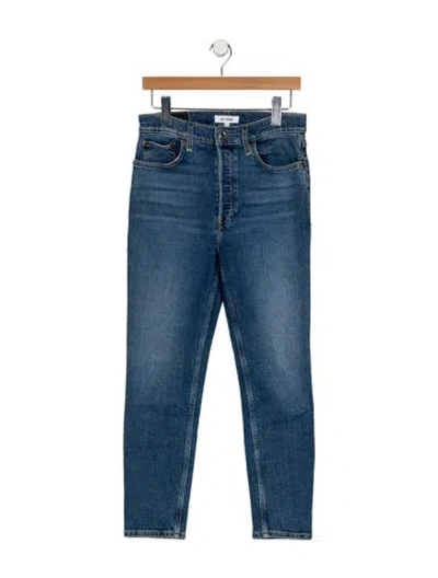 Pre-owned Re/done High-rise Skinny Leg Jeans In Blue