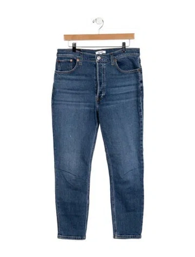 Pre-owned Re/done High-rise Skinny Leg Jeans In Blue