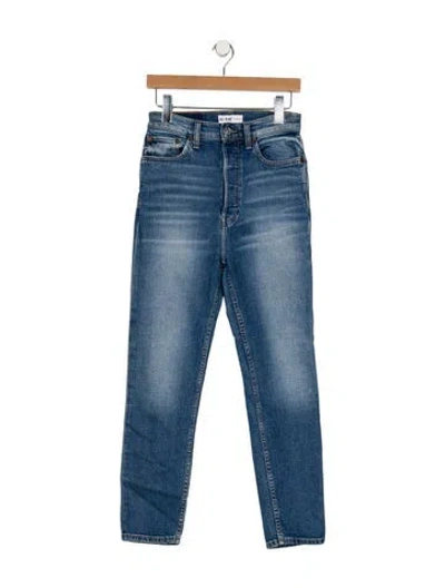 Pre-owned Re/done High-rise Skinny Leg Jeans In Blue