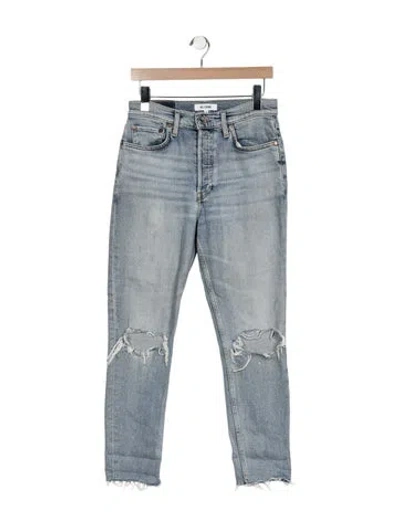 Pre-owned Re/done High-rise Skinny Leg Jeans In Blue