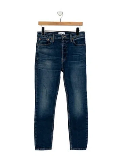 Pre-owned Re/done High-rise Skinny Leg Jeans In Blue