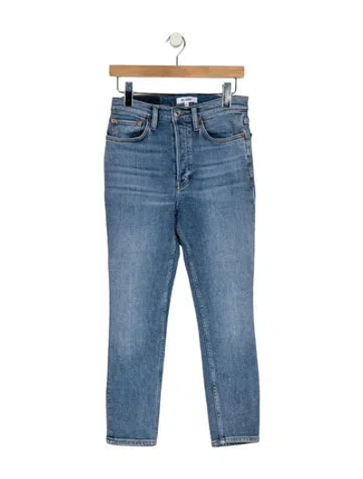Pre-owned Re/done High-rise Skinny Leg Jeans In Blue