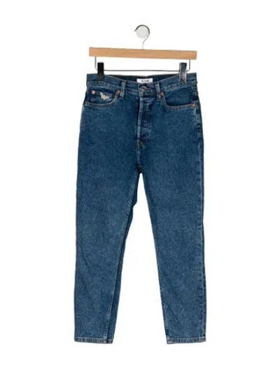 Pre-owned Re/done High-rise Skinny Leg Jeans In Blue