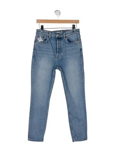 Pre-owned Re/done High-rise Skinny Leg Jeans In Blue