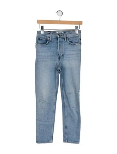 Pre-owned Re/done High-rise Skinny Leg Jeans In Blue