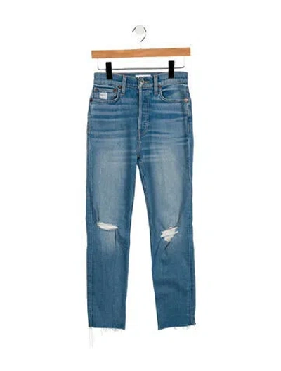 Pre-owned Re/done High-rise Skinny Leg Jeans In Blue