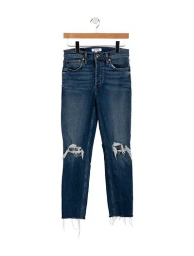 Pre-owned Re/done High-rise Skinny Leg Jeans In Blue