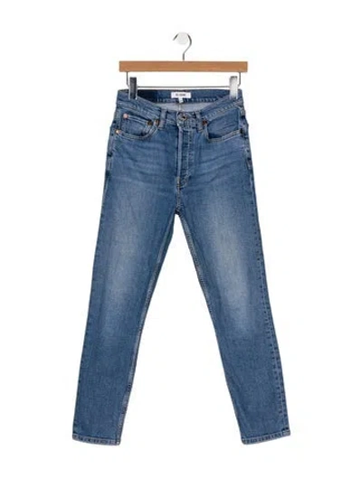Pre-owned Re/done High-rise Skinny Leg Jeans In Blue