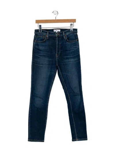 Pre-owned Re/done High-rise Skinny Leg Jeans In Blue
