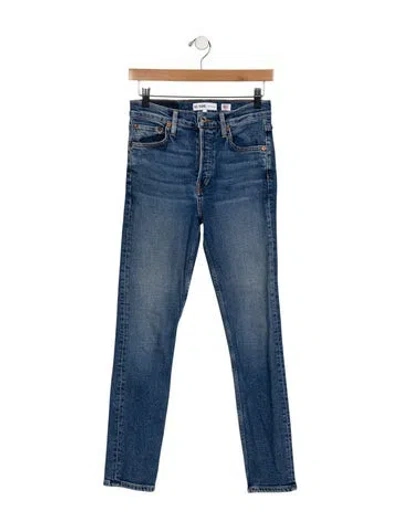 Pre-owned Re/done High-rise Skinny Leg Jeans In Blue