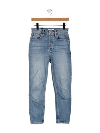 Pre-owned Re/done High-rise Skinny Leg Jeans In Blue