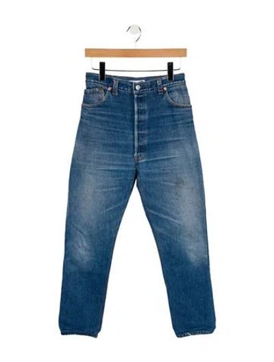 Pre-owned Re/done High-rise Skinny Leg Jeans In Blue