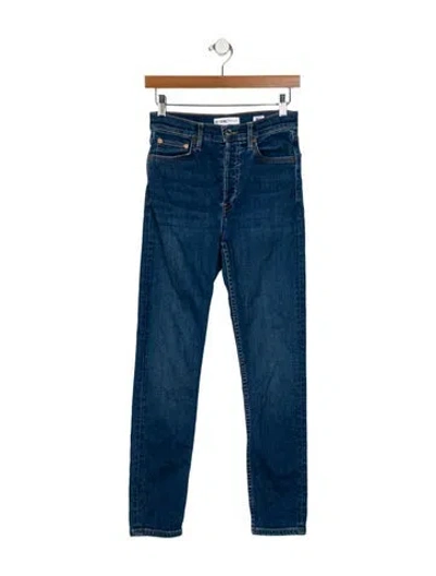 Pre-owned Re/done High-rise Skinny Leg Jeans In Blue