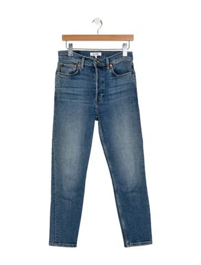 Pre-owned Re/done High-rise Skinny Leg Jeans In Blue