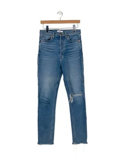 Pre-owned Re/done High-rise Skinny Leg Jeans In Blue