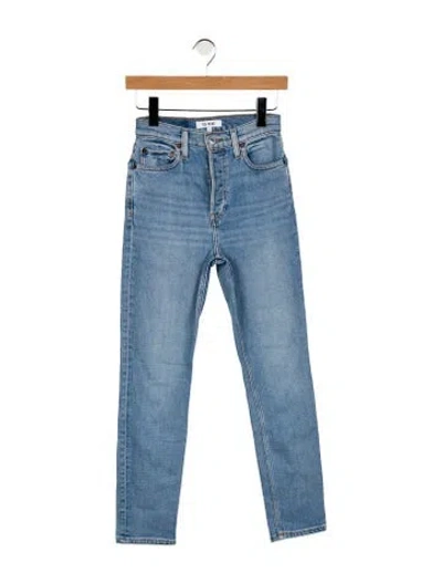 Pre-owned Re/done High-rise Skinny Leg Jeans In Blue