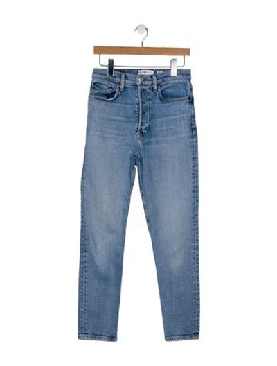 Pre-owned Re/done High-rise Skinny Leg Jeans In Blue