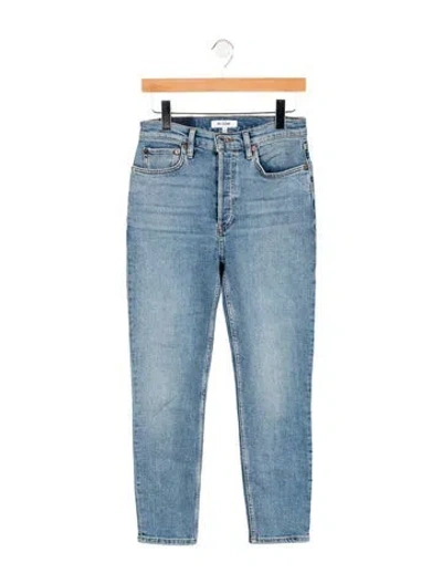 Pre-owned Re/done High-rise Skinny Leg Jeans In Blue