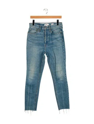 Pre-owned Re/done High-rise Skinny Leg Jeans In Blue