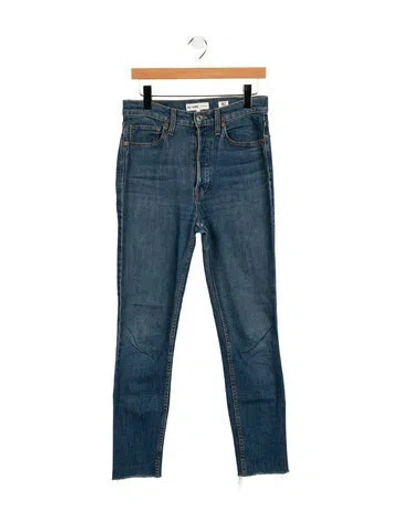 Pre-owned Re/done High-rise Skinny Leg Jeans In Blue