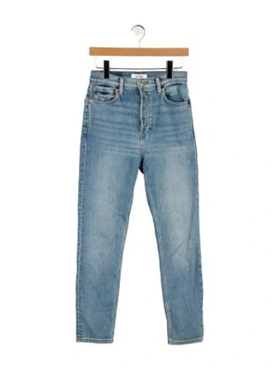 Pre-owned Re/done High-rise Skinny Leg Jeans In Blue
