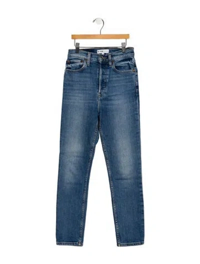 Pre-owned Re/done High-rise Skinny Leg Jeans In Blue