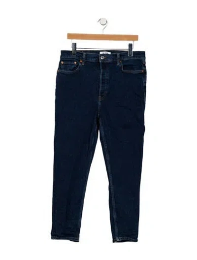 Pre-owned Re/done High-rise Skinny Leg Jeans In Blue