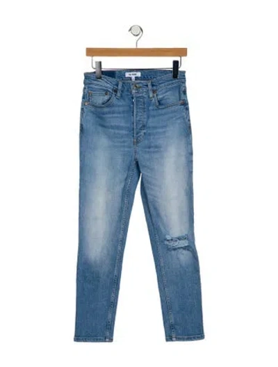 Pre-owned Re/done High-rise Skinny Leg Jeans In Blue