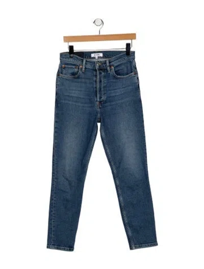 Pre-owned Re/done High-rise Skinny Leg Jeans In Blue