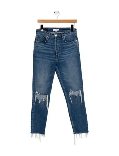 Pre-owned Re/done High-rise Skinny Leg Jeans In Blue