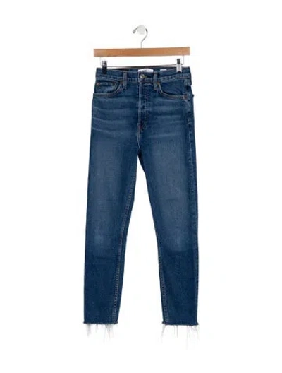 Pre-owned Re/done High-rise Skinny Leg Jeans In Blue