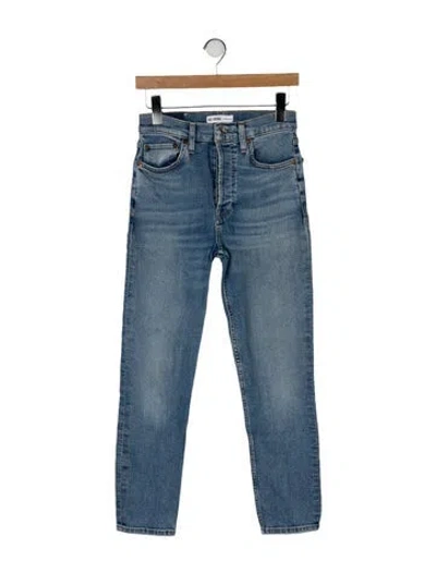 Pre-owned Re/done High-rise Skinny Leg Jeans In Blue
