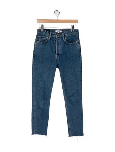 Pre-owned Re/done High-rise Skinny Leg Jeans In Blue