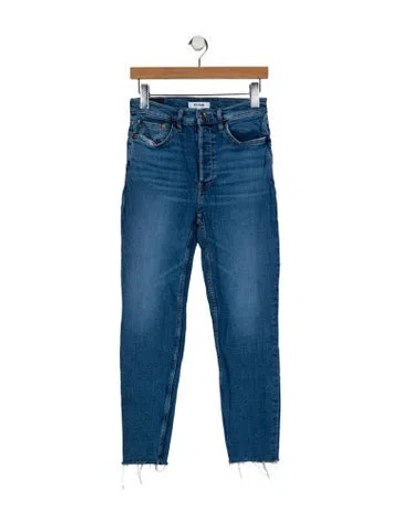 Pre-owned Re/done High-rise Skinny Leg Jeans In Blue