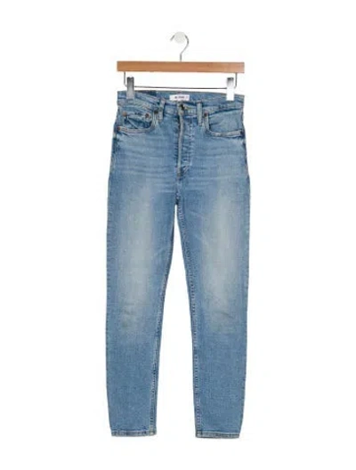 Pre-owned Re/done High-rise Skinny Leg Jeans In Blue