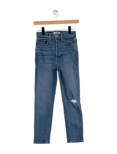 Pre-owned Re/done High-rise Skinny Leg Jeans In Blue