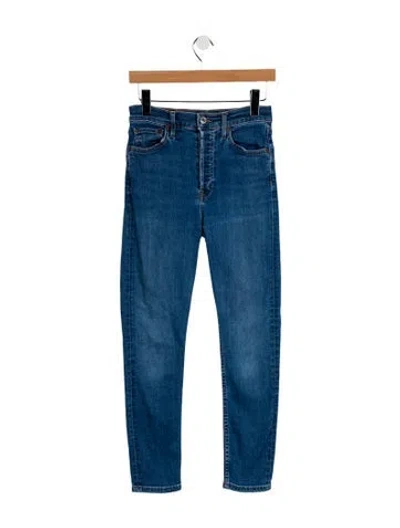 Pre-owned Re/done High-rise Skinny Leg Jeans In Blue
