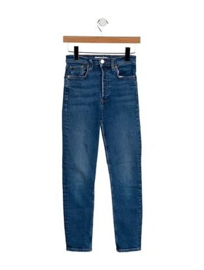 Pre-owned Re/done High-rise Skinny Leg Jeans In Blue