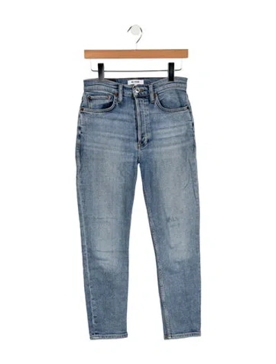 Pre-owned Re/done High-rise Skinny Leg Jeans In Blue