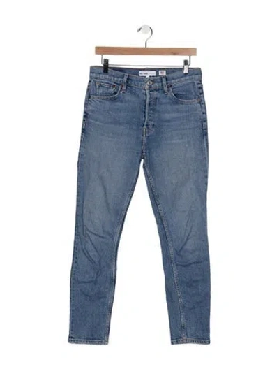 Pre-owned Re/done High-rise Skinny Leg Jeans In Blue