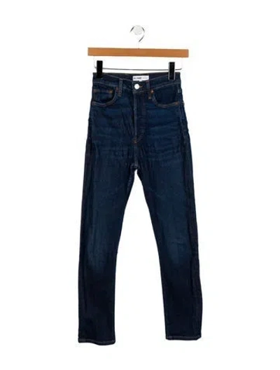 Pre-owned Re/done High-rise Skinny Leg Jeans In Blue