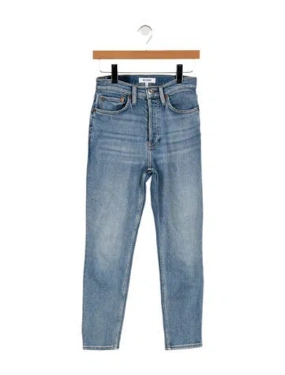 Pre-owned Re/done High-rise Skinny Leg Jeans In Blue