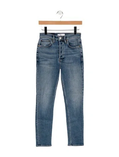 Pre-owned Re/done High-rise Skinny Leg Jeans In Blue