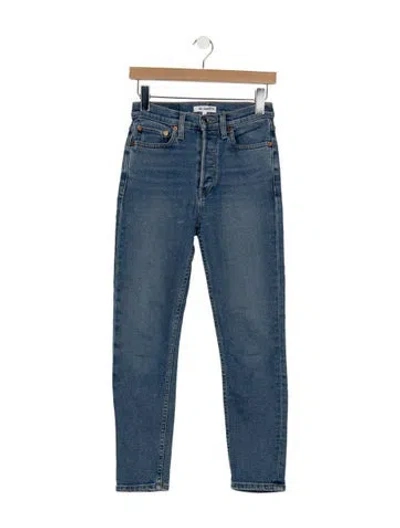 Pre-owned Re/done High-rise Skinny Leg Jeans In Blue
