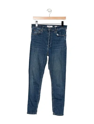 Pre-owned Re/done High-rise Skinny Leg Jeans In Blue