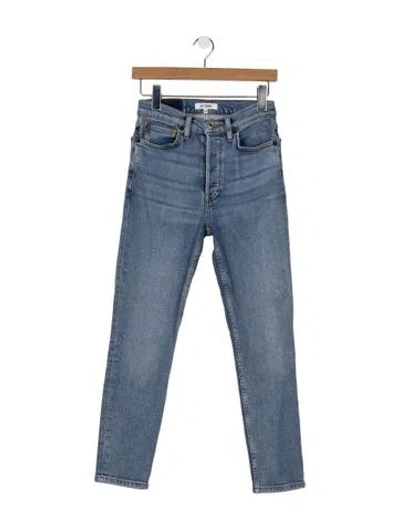 Pre-owned Re/done High-rise Skinny Leg Jeans In Blue