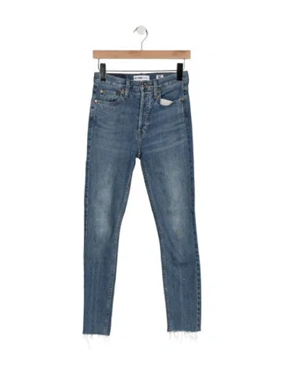 Pre-owned Re/done High-rise Skinny Leg Jeans In Blue