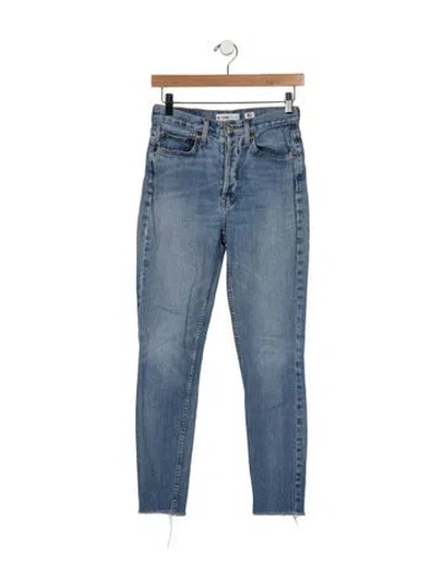Pre-owned Re/done High-rise Skinny Leg Jeans In Blue