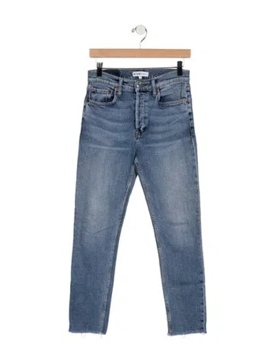 Pre-owned Re/done High-rise Skinny Leg Jeans In Blue